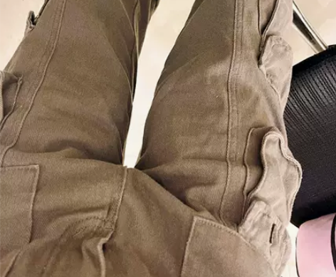 裤子女高腰直筒阔腿裤休闲裤 感兴趣的话点“...