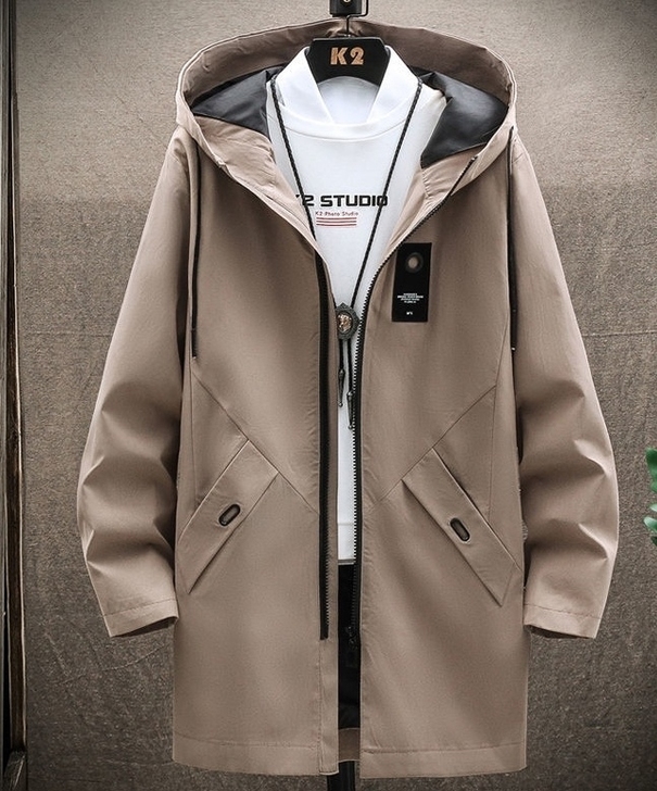 秋冬季男士风衣中长款秋冬夹克外套男装