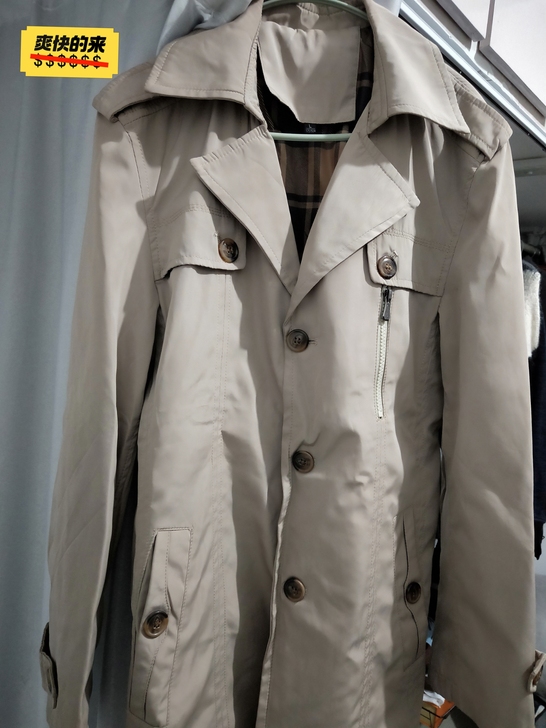 男款男装风衣秋季外套,洗过穿过一两次不合适...