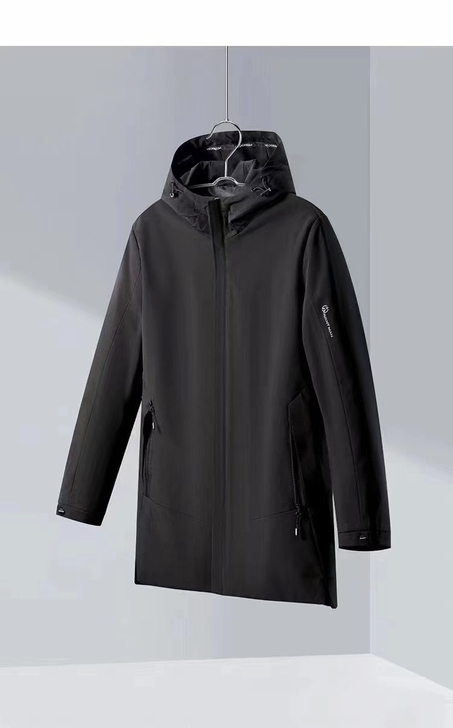 专柜正品库存去标特价秒杀男士中长款黑色风衣...