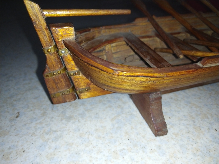 救生艇模型工艺船模型，木条粘的