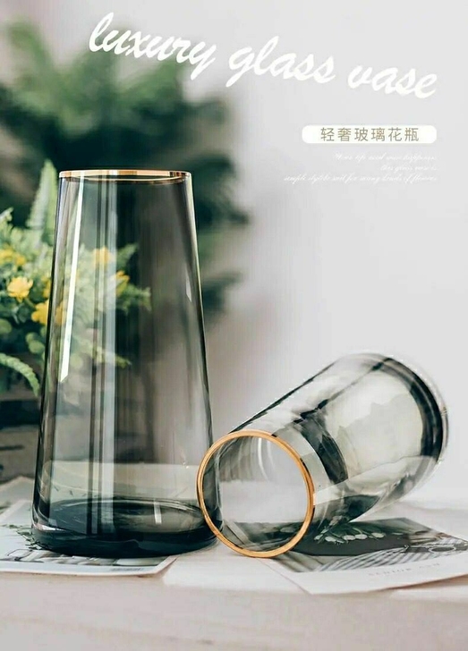 【9.5元特价包邮】北欧ins描金玻璃瓶轻...