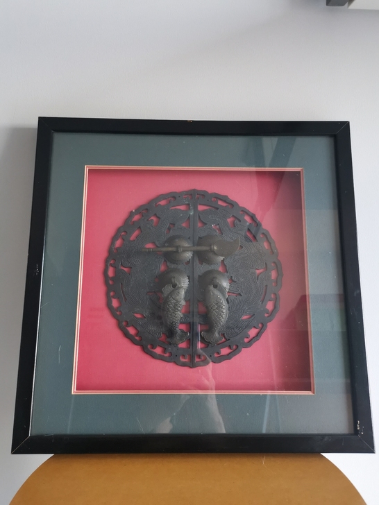 老式木门门叩装饰画