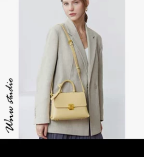 唯女王 全新小号打结托特 荧灯黄 和主页里...