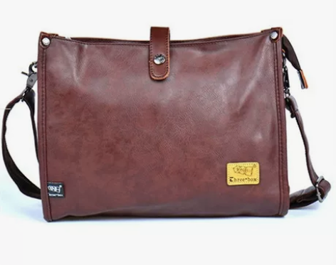 休闲商务背包男韩版单肩包信封横款软皮女包斜...