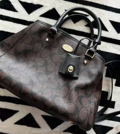 蔻驰马车斜挎手提包气质款皮质软细节好全新 ...