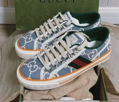 Gucci帆布鞋1977板鞋 经典系列 雾...