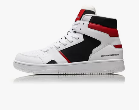 ?李宁休闲鞋男鞋骑士秋季休闲情侣高帮时尚白...