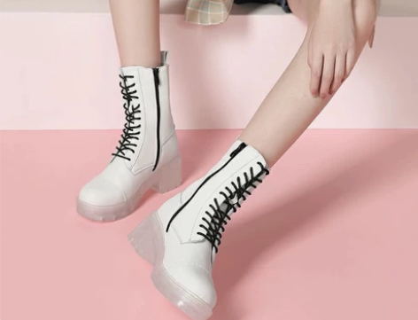 骆驼CAMEL 厚底高帮中筒高跟靴子 63...