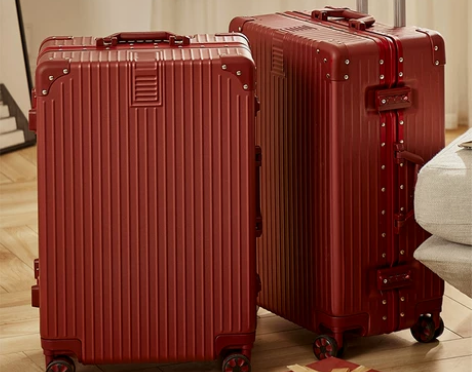 结婚行李箱陪嫁箱红色密码皮箱拉杆箱女婚礼新...