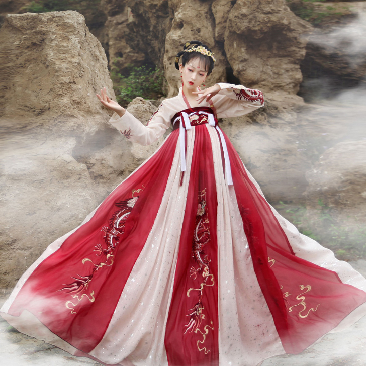 妃子络汉服女原创古装超仙古风齐胸襦裙日常传...