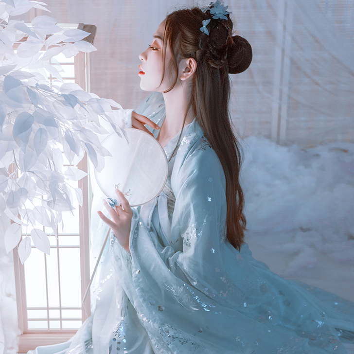 艺缕仙鹤汉服女原创设计襦裙广袖仙气飘逸古风...