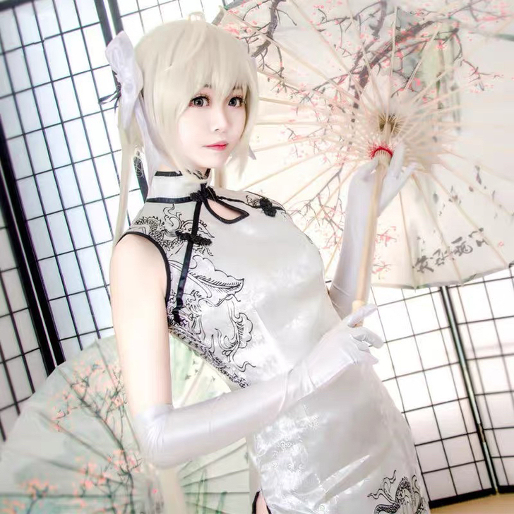 缘之空穹妹cos服旗袍春日野穹cospla...
