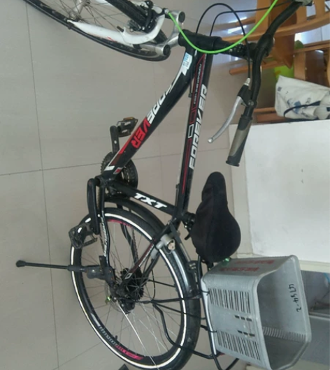 永久自行车26寸后轮，700旧前轮组装的，...