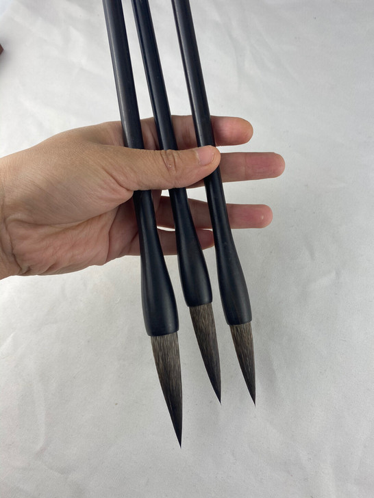 善琏湖笔毛笔狼毫兼毫这是真正的石獾毛笔天猫...