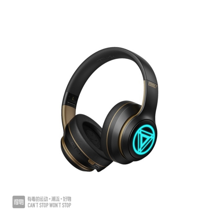 漫威联名蓝牙耳机有钢铁侠签名，低音效果贼棒...