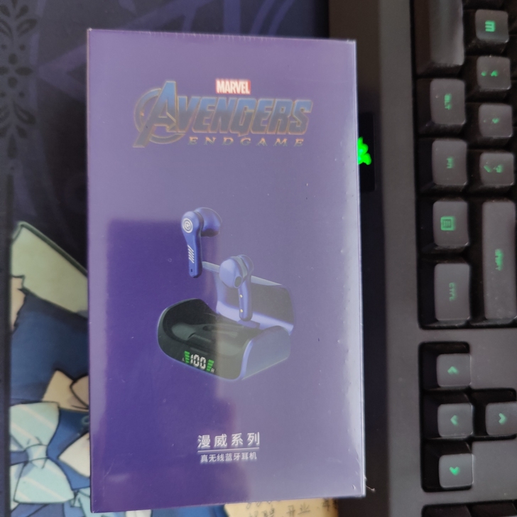 漫威系列无线蓝牙耳机 T5 蓝色 美国队长...
