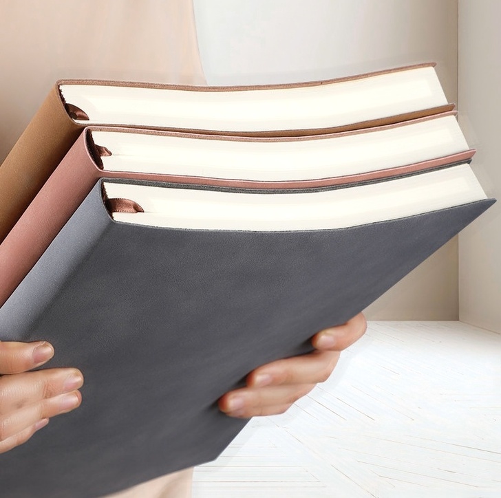 羊巴皮A4本大号软皮A5简约大学生空白笔记...