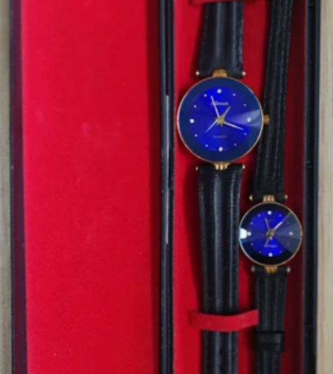 低价出售全新礼品盒精装情侣手表一对，一次都...