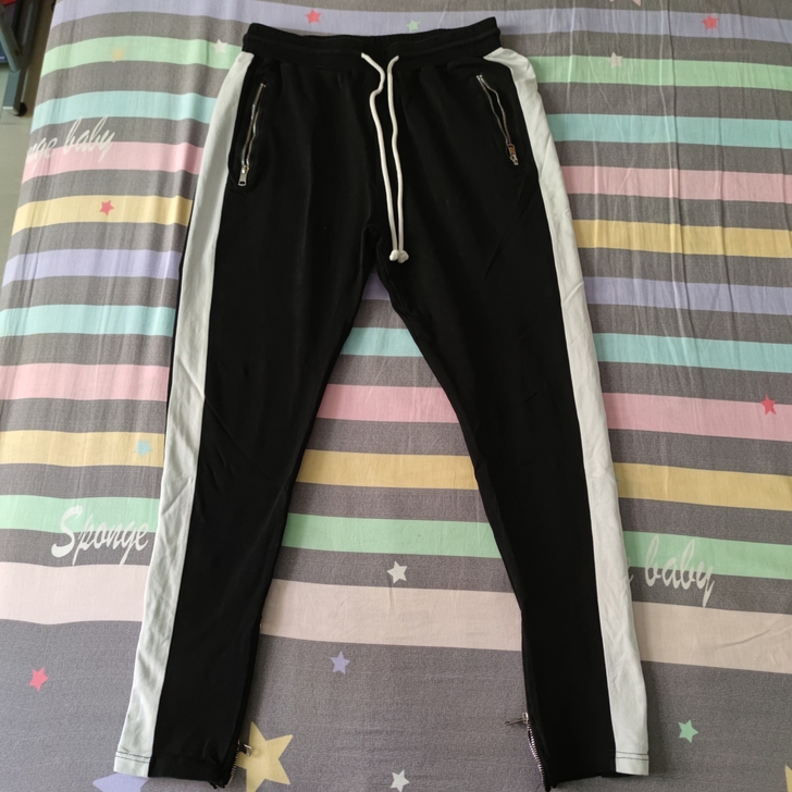 kanye欧美高街风 FOG同款复古单杠侧...