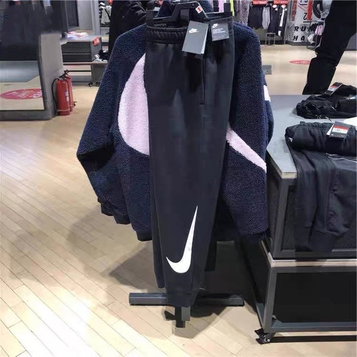 高街长裤大勾子秋季新款男小脚针织束脚透气训...