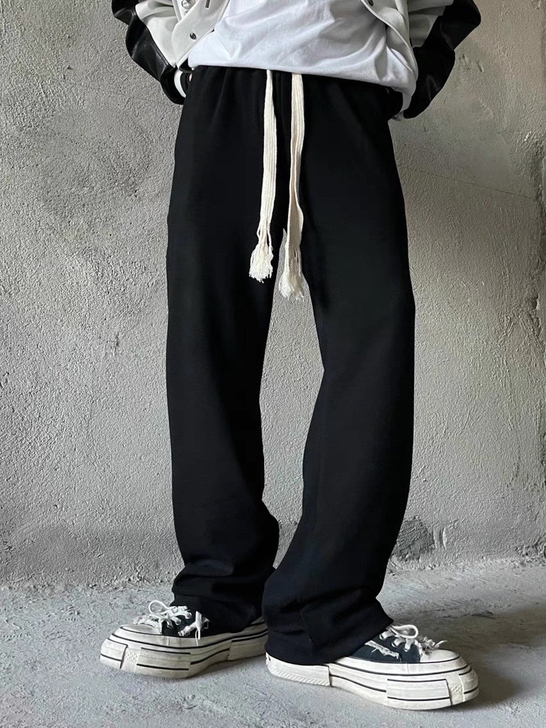 NECOYEP休闲遛弯神裤直筒百搭显瘦阔腿...