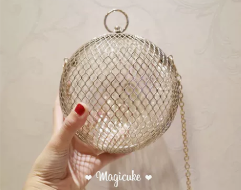 *magicuke*金属网球晚宴包单肩包斜...