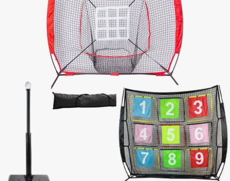 7x7棒球打击网训练网练习棒球网三角支架九...