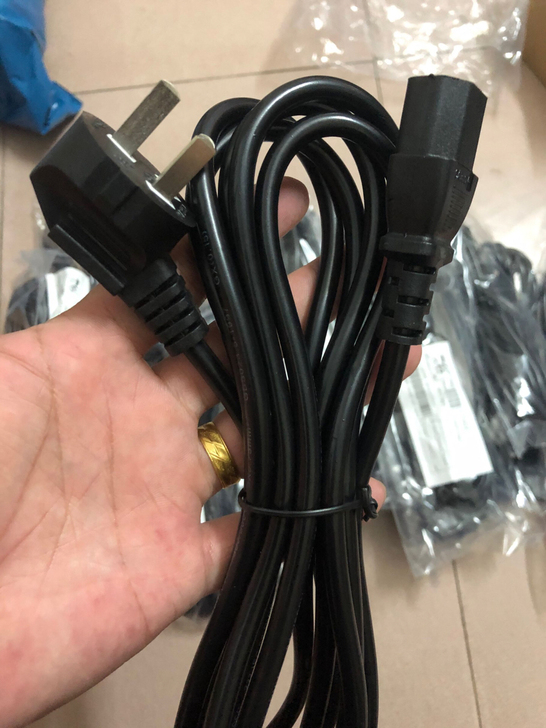 广线纯铜3米主机显示器电源线直插品字台式主...