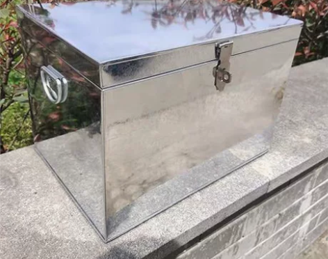 空箱镀锌白铁皮箱子长方形收纳箱储物箱子大号...