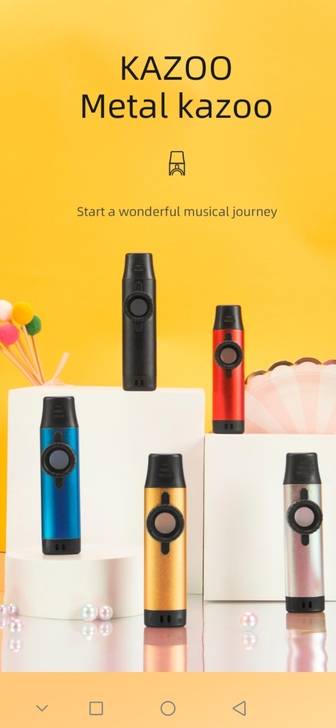 金属卡祖笛专业演奏Kazoo祖卡笛子初学吉...