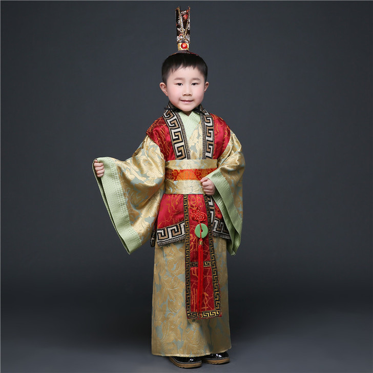 儿童古装大臣演出服国学服装古代男童汉服官服...