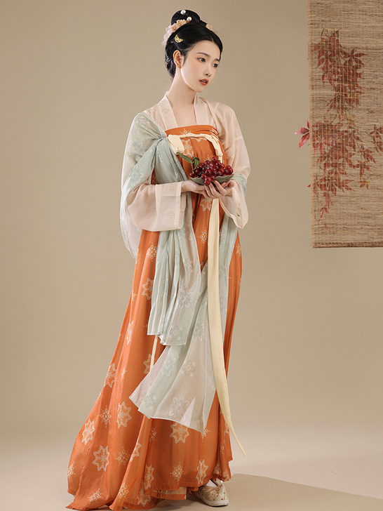 【狂欢价】桔屿原创汉服女【长安花】唐制齐胸...