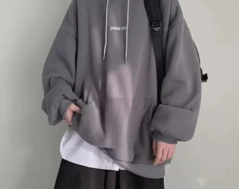 男生加绒连帽卫衣秋冬季韩版潮流宽松百搭in...