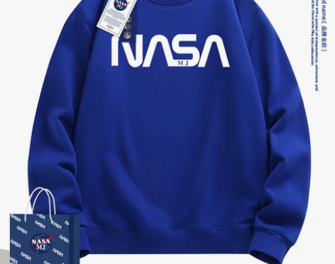 NASA卫衣男2022秋冬季情侣款日系风加...