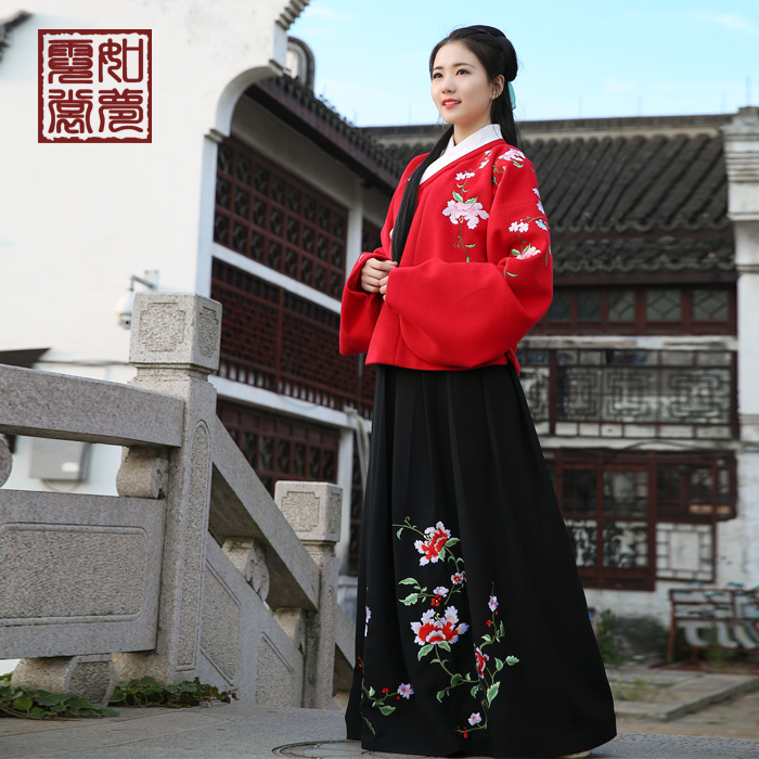 [如梦霓裳]汉服女装 袄裙[芙蓉月(五]红...