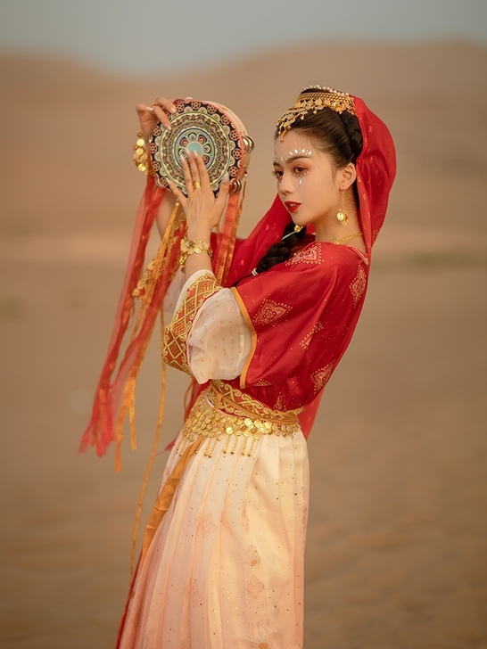 【租】天竺少女虹霓 花朝记原创唐制半臂里衫...