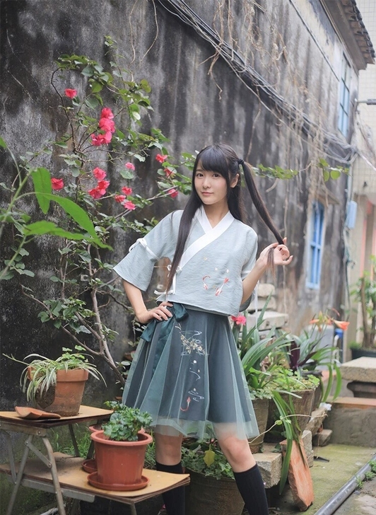 徐娇 织羽集 汉服元素服饰 夏新款 女装雨...