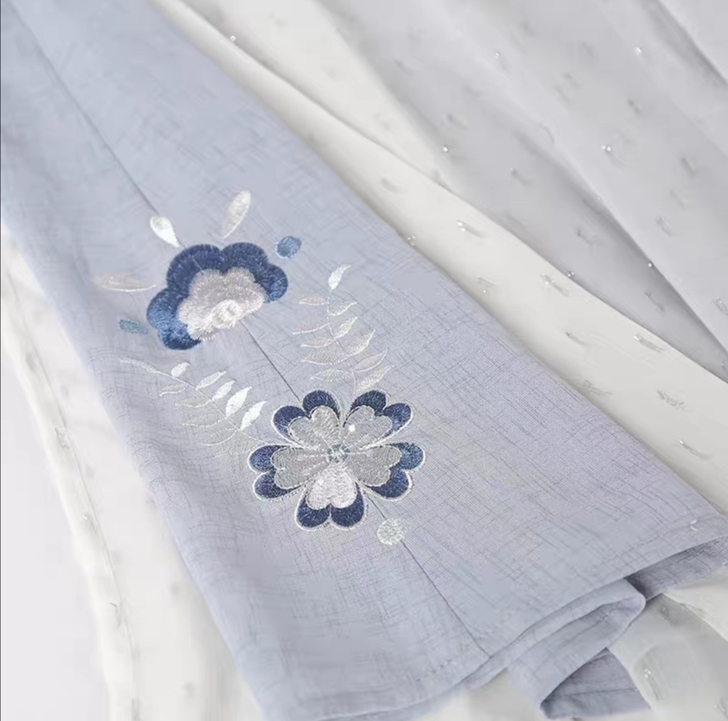 花朝记原创正品汉服宋制宋裤梦君颜浅蓝紫白色...