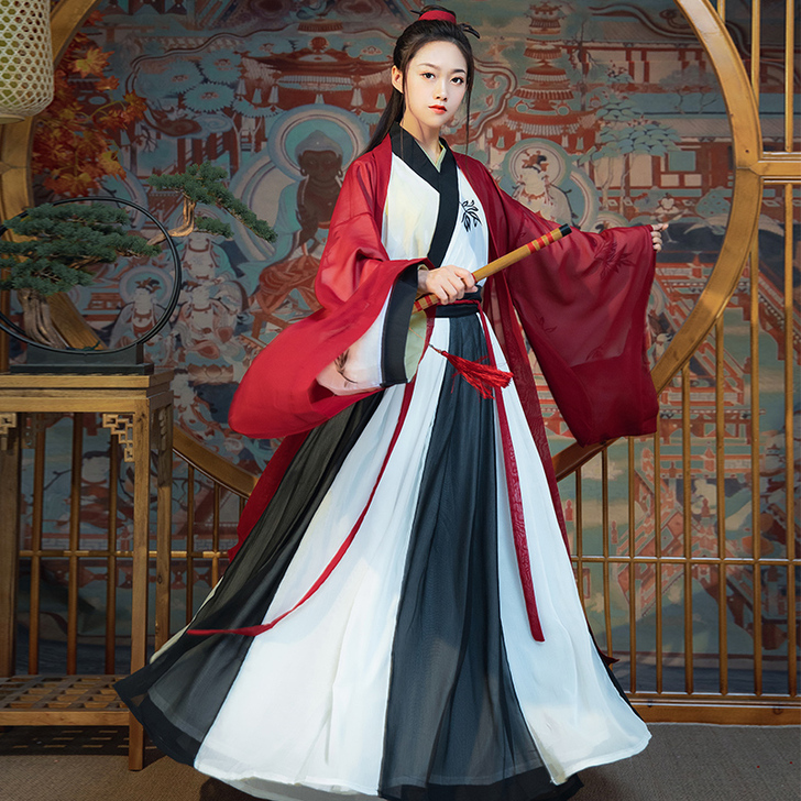 千秋醉魏晋风汉服女春中国风仙气侠客古风广袖...