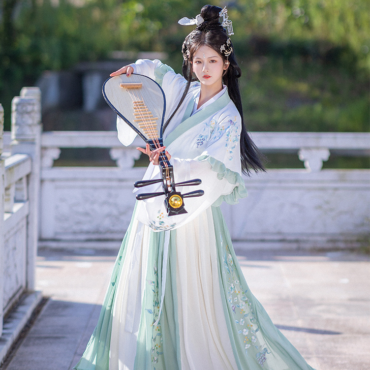 琼华汉服女正品原创秋冬套装中国风白菜正版全...