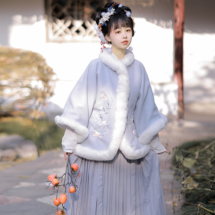 明制汉服冬全套过年拜年服三件套女中国风秋古...