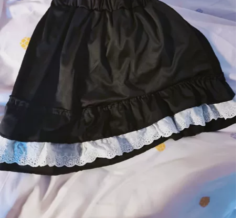 #双11闲置急出 日系短裙高腰显瘦蕾丝蛋糕...