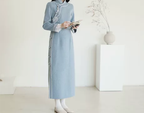 上新啦！ 2022年冬季新款中式文艺旗袍中...