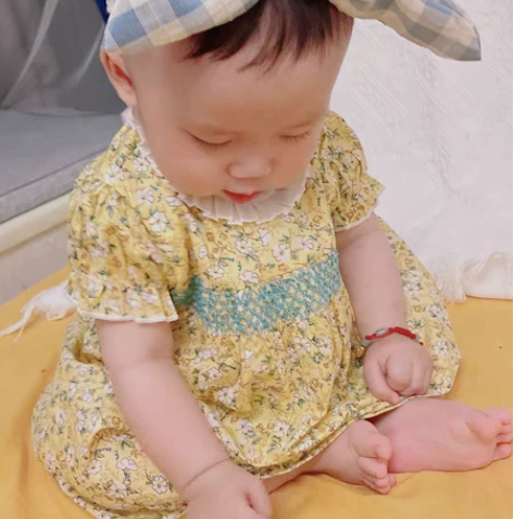 罗町婴幼儿女童田园风休闲碎花连衣裙 都是全...