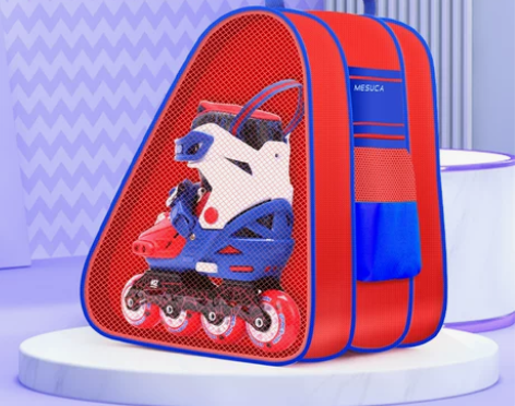 【狂欢价】迪士尼轮滑包儿童溜冰鞋双肩背包轮...