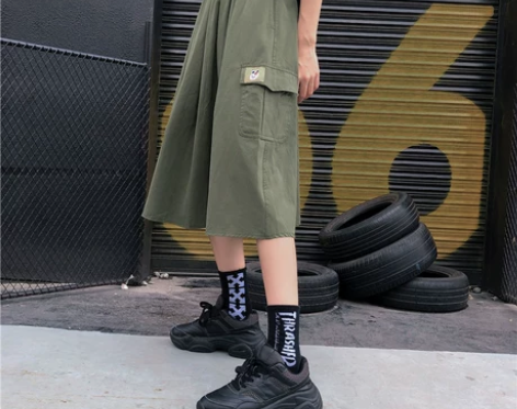 全新未穿过 厌世丧系裙子bf女酷嘻哈港风a...