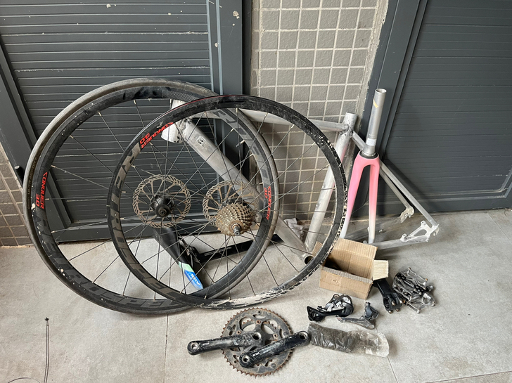 碟刹公路半整车 买车架送套件轮组