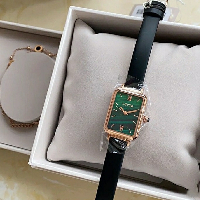 全新包邮气质小绿表女士款学生小巧网红复古学...