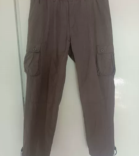 军绿色男士加绒运动裤 裤长103cm，皮筋...